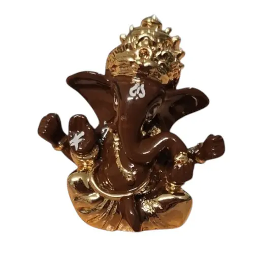 Mukut Ganesha Mini - 2 Inch-Brown