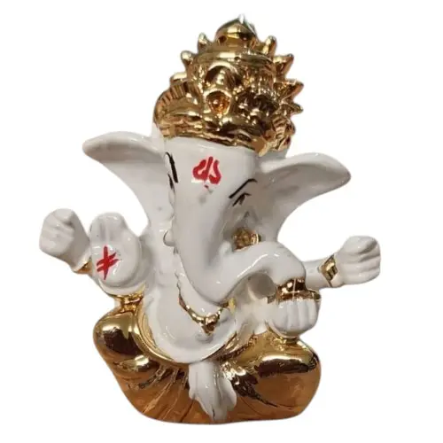 Mukut Ganesha Mini - 2 Inch-White