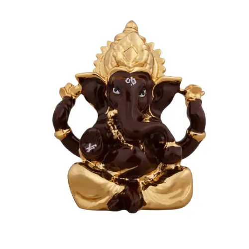 Ganesh Murti - Metal Gold Polish - 2.5 x 1.75 Inches