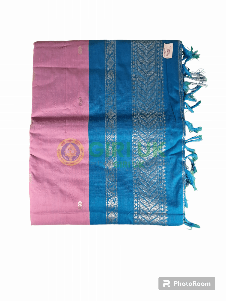Kalyani Saree - Silver Butta - 6 Yard - Light Pink